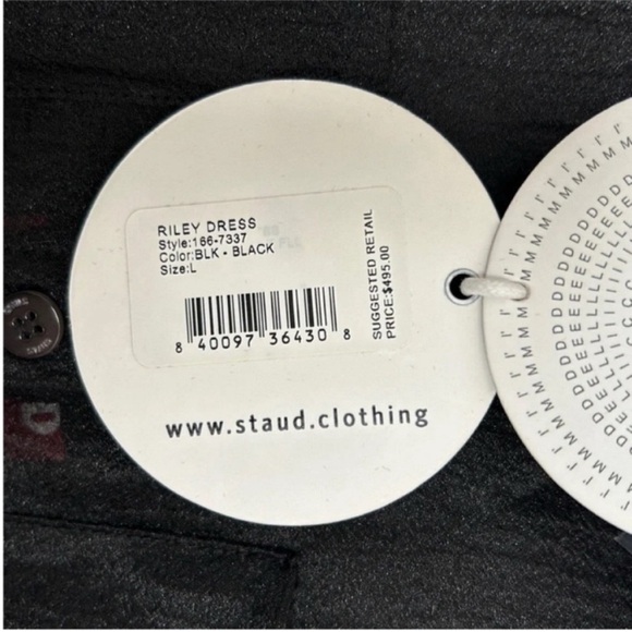 Staud Riley Organza Maxi Dress Black NWT - Picture 8 of 9